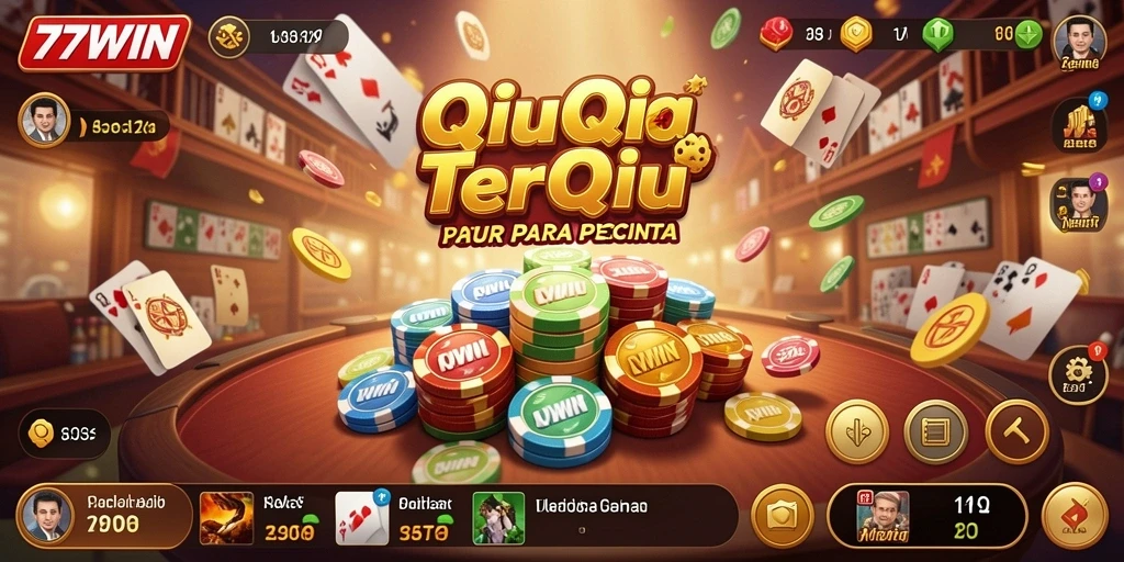 Screenshot menunjukkan pemain berkompetisi dalam permainan QiuQiu.