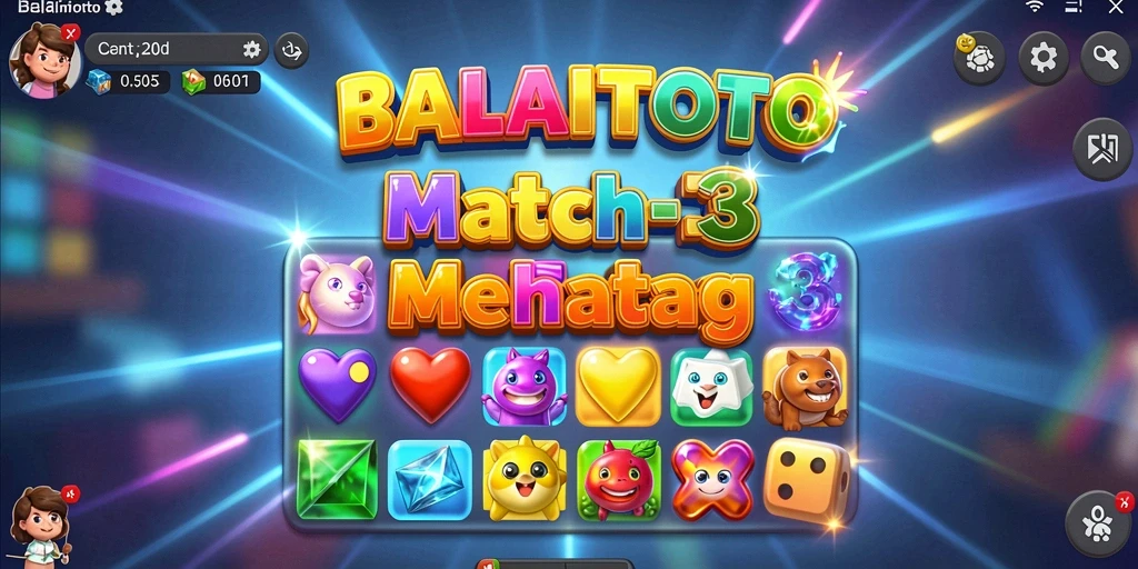 Screenshot BALAITOTO menampilkan gameplay seru dalam mencocokkan item.