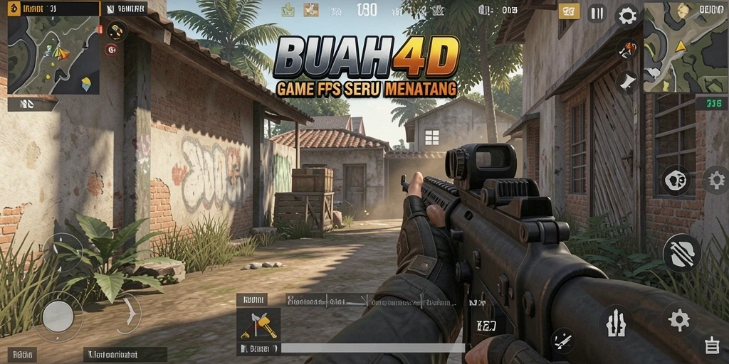 Tampilan aksi mendebarkan dalam gameplay BUAH4D.
