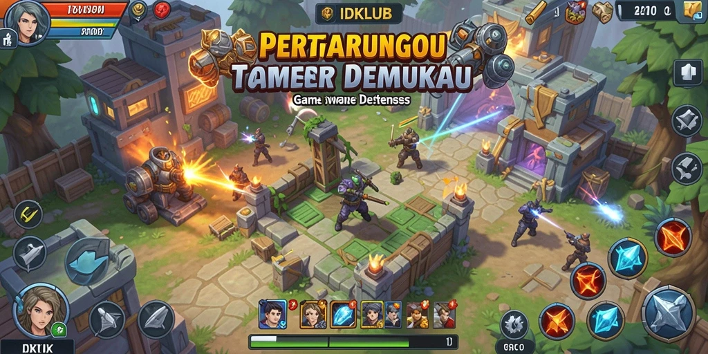 Tangkapan layar gameplay IDKLUB yang intens dan strategis.
