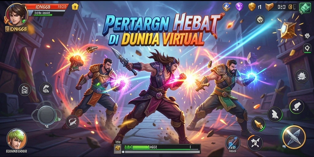 Tampilan seru gameplay IDN668 dalam aksi pertarungan.