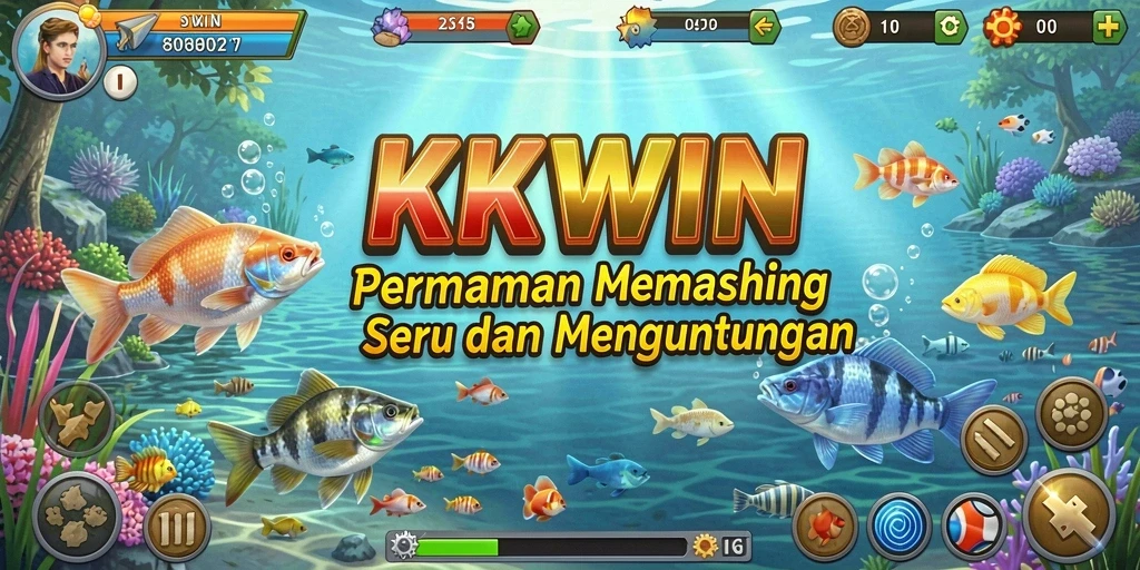 Tampilan gameplay memancing yang menarik dan seru di KKWIN.