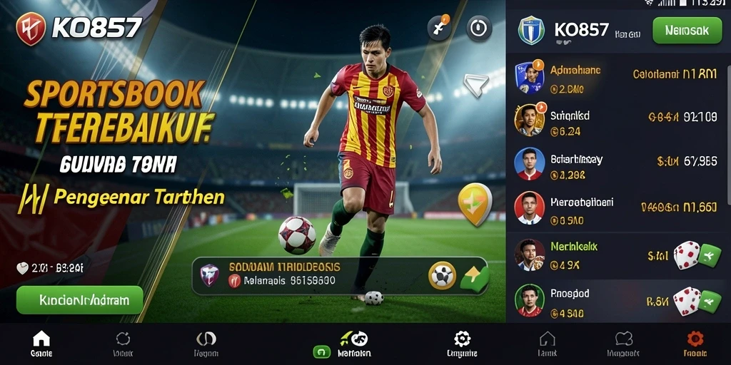 Tampilan gameplay Sportsbook yang interaktif dan menarik di KO857.