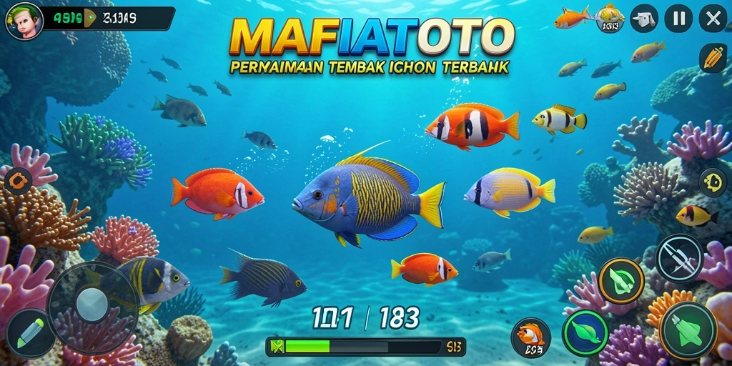 Tampilan gameplay menarik dalam MAFIATOTO dengan aksi Tembak Ikan.