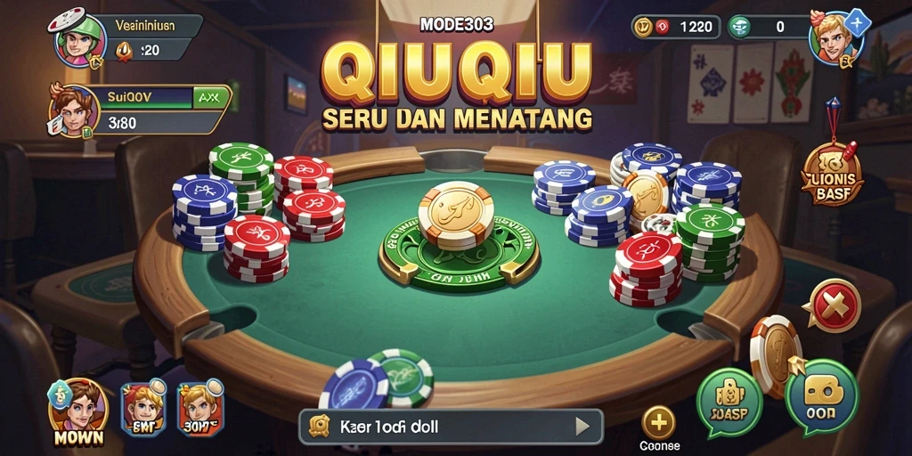 Tampilan menarik dari permainan QiuQiu MODE303.