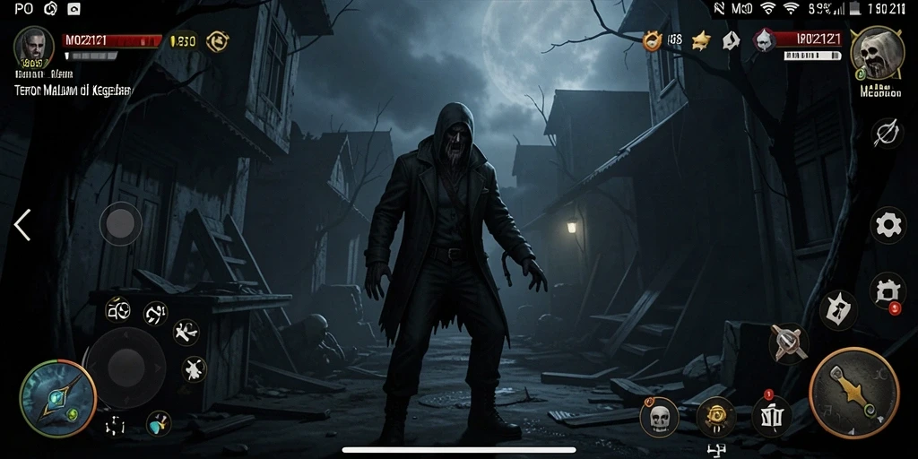 Screenshot MPO2121 menampilkan suasana angker yang mencekam.