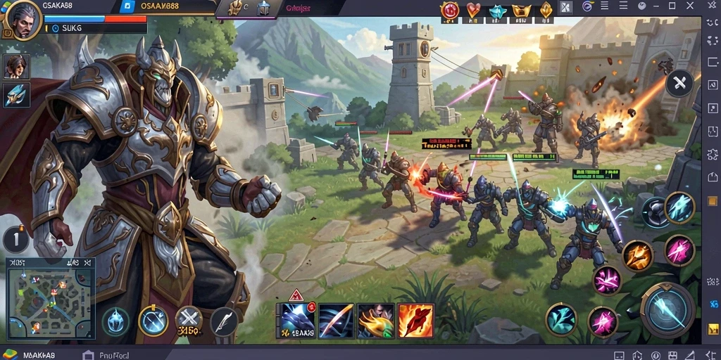 Tampilan gameplay OSAKA88 yang menarik dan mendebarkan saat bertempur.