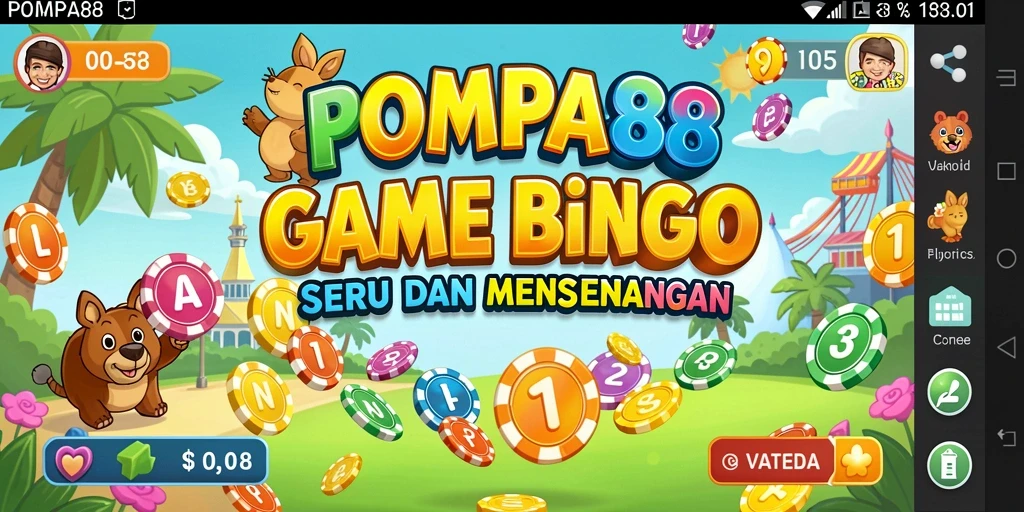 Tangkapan layar utama POMPA88 menunjukkan gameplay Bingo yang menyenangkan.