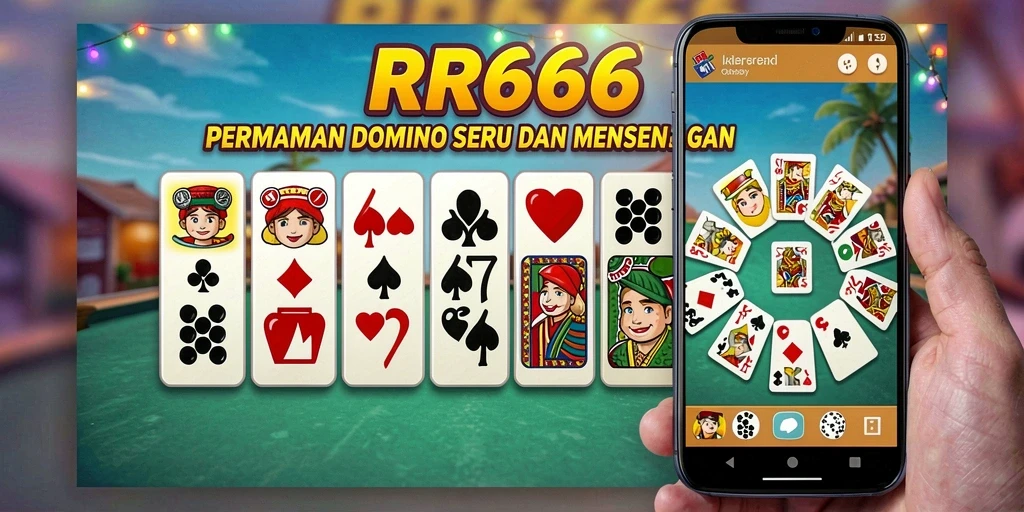 Tampilan screenshot utama RR666 yang menunjukkan keseruan gameplay Domino.