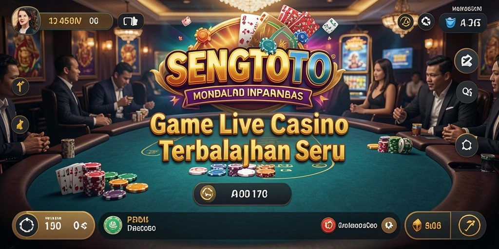 Tampilan gameplay Live Casino SENGTOTO dengan interaksi dealer langsung.
