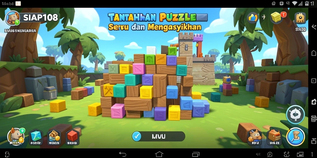 Gameplay menantang dengan berbagai teka-teki yang seru.
