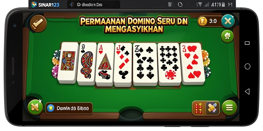 Tampilan gameplay Domino yang menarik dan interaktif.