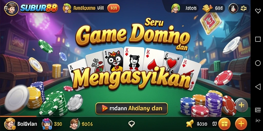 Screenshot SUBUR88 menampilkan gameplay seru aplikasi Domino.