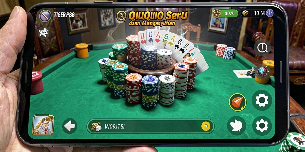 Screenshot TIGERJP88 menampilkan aksi seru permainan QiuQiu.