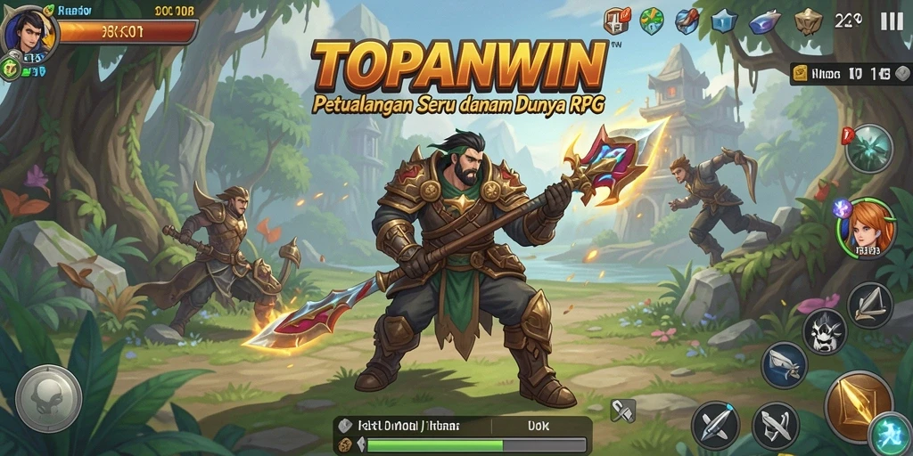 Tampak permainan RPG seru dengan aksi heroik di TOPANWIN.
