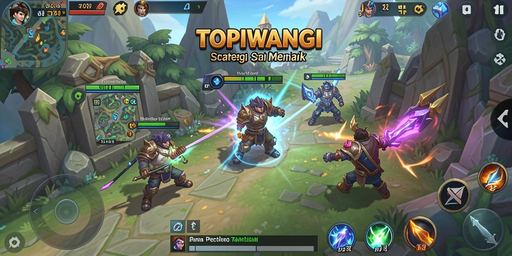 Screenshot gameplay menunjukan aksi strategis yang mendebarkan.