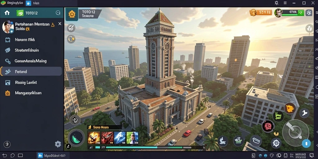 Tampilan gameplay menara yang menarik di TOTO12.