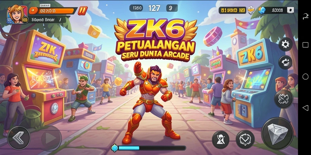 Gameplay seru ZK6 dengan warna-warna cerah dan tantangan mendebarkan.